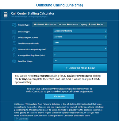 outbound calling staffing calculator