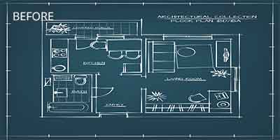 3D Floor Plan Conversion Before