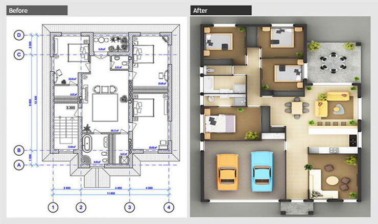 Interactive 3D Floor plans