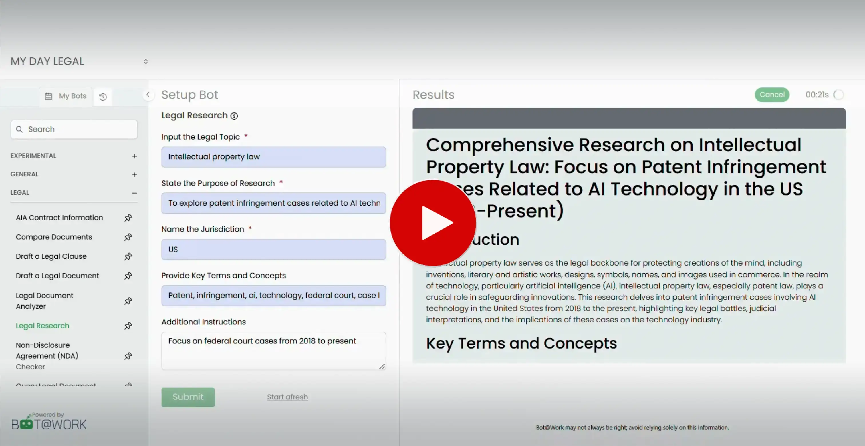 AI Bot Solutions for Comprehensive Legal Research and Document Creation