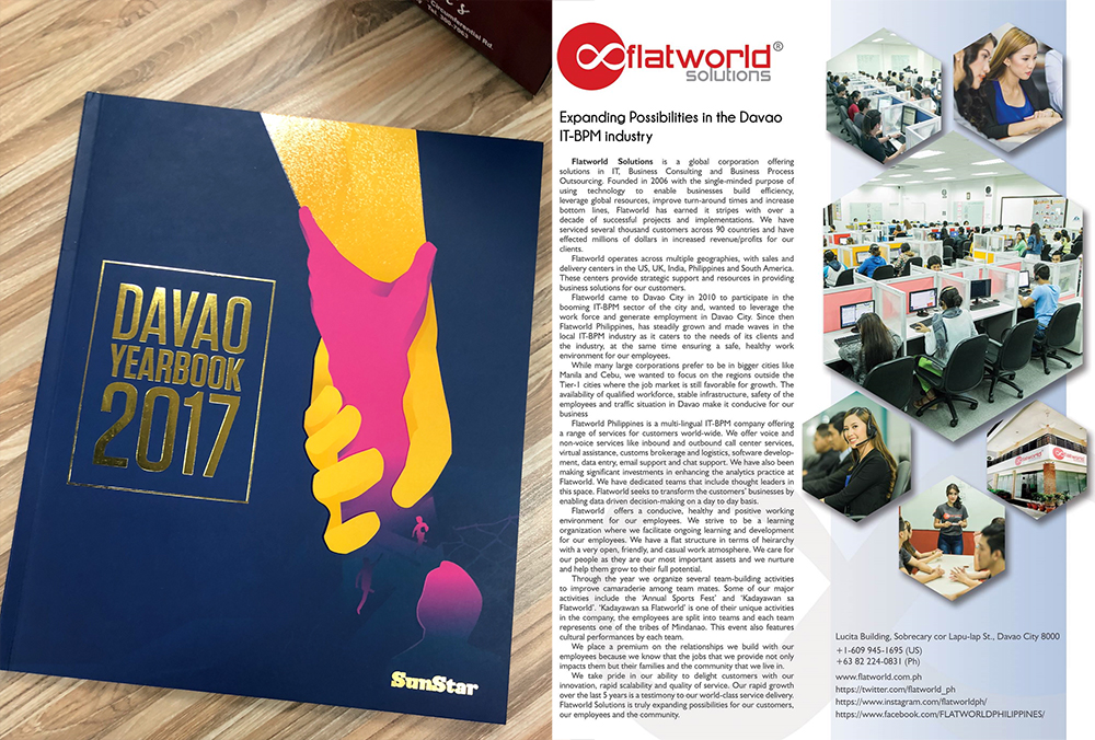 Flatworld Features in Sunstar Davao Yearbook 2017