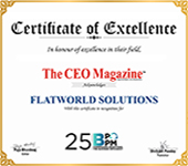 Flatworld Solutions Receives Certificate of Excellence from the CEO Magazine