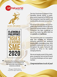 Flatworld Philippines Won Asia's Leading Sme 2020 Award From Aces