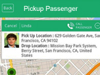 taxicab app pickup passenger